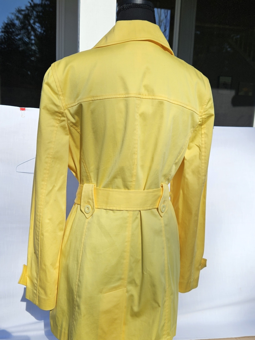 Yellow Trench Coat - Women's Classic Belted Trench